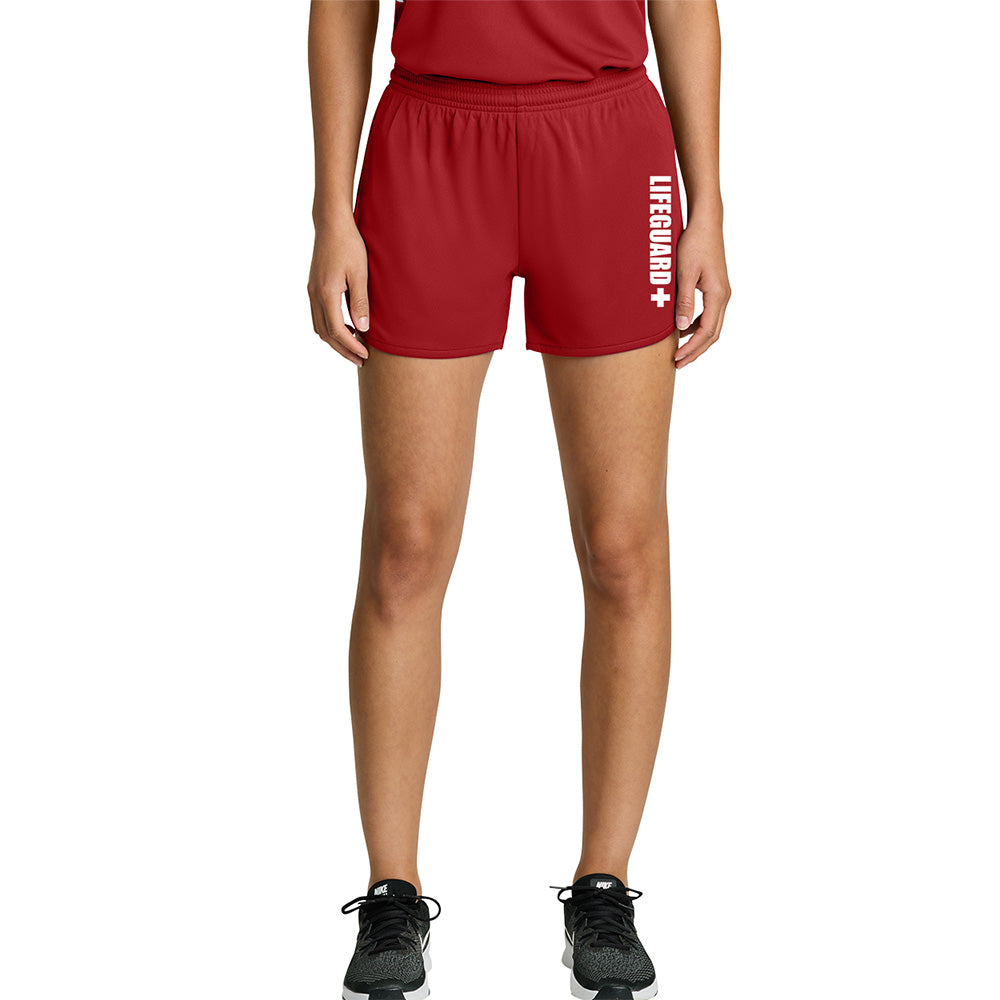 Moisture Wicking 3" Track Shorts - Ladies