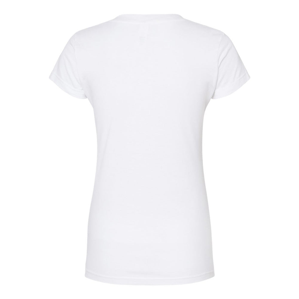 Short Sleeve Cotton V-Neck T-Shirt - Ladies