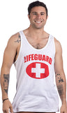 LIFEGUARD | White Adult Unisex Lifeguarding Fitted Unisex Tank Top Unisex T-shirt