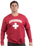 LIFEGUARD | Red Unisex Uniform Fleece Sweatshirt Crewneck Sweater for Men Women