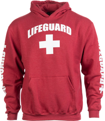 LIFEGUARD | Red Unisex Uniform Fleece Hoody Sweatshirt Hoodie Sweater Men Women