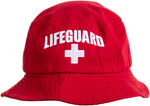 Lifeguard Bucket Hat | Professional Guard Red Sun Cap Men Women Costume Uniform