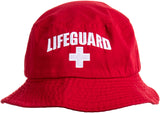 Lifeguard Bucket Hat | Professional Guard Red Sun Cap Men Women Costume Uniform