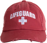 Lifeguard Distressed Hat | Vintage Guard Baseball Cap Men Women Costume Uniform