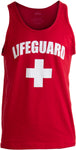 LIFEGUARD | Red Adult Lifeguarding Uniform Costume Unisex Tank Top Men Women